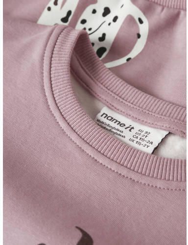 NAME IT MINI sweater met print roze Trui All over print - Foto 2