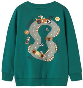 Name it MINI sweater NKMVASHA met backprint antiekgroen Backprint 122 128 - Foto 2