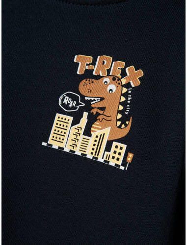 Name it MINI sweater NKMVASHA met backprint donkerblauw Backprint 122 128 - Foto 2