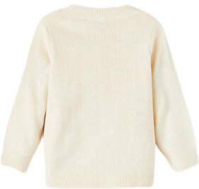 Name it MINI sweater NMFVIBBI ecru Meisjes Acryl Ronde hals Effen 110