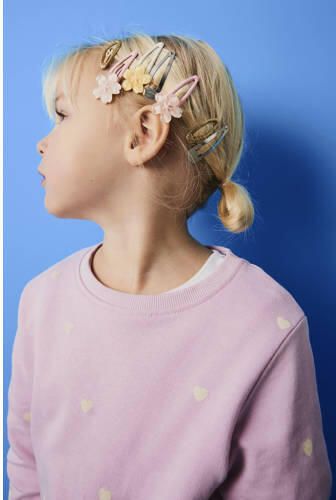 Name It Sweatshirt NMFVALBA – Sweater met hartjes-alloverprint en ribboorden - Foto 5