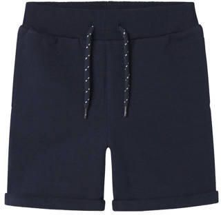 NAME IT MINI sweatshort marineblauw Korte broek Jongens Katoen Effen