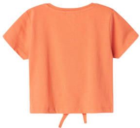 Name it MINI T-shirt NMFKIKATIE met printopdruk koraaloranje Meisjes Katoen Ronde hals 104 - Foto 2