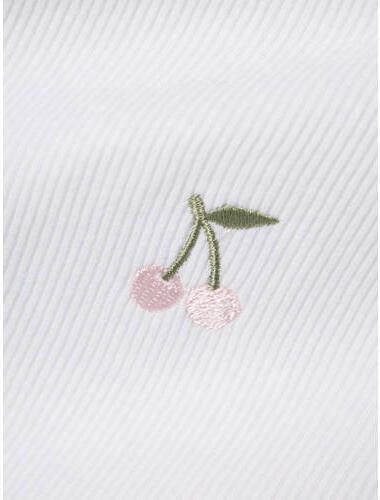 Name it MINI T-shirt NMFVIVEMMA met printopdruk en textuur wit Meisjes Katoen Ronde hals 110 - Foto 2