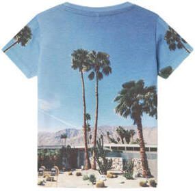Name it MINI T-shirt NMMJOKE met printopdruk blauw multicolor Jongens Polyester Ronde hals 104 - Foto 3