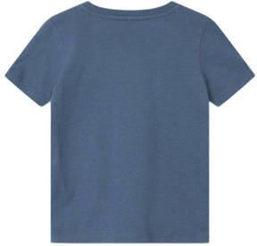 Name it MINI T-shirt NMMKENDJO met printopdruk blauw Jongens Katoen Ronde hals 104 - Foto 2