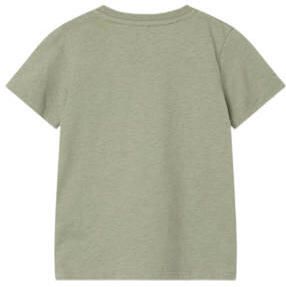 Name it MINI T-shirt NMMKENDJO met printopdruk zachtgroen Jongens Katoen Ronde hals 104