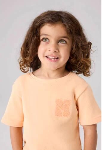 NAME IT MINI T-shirt oranje Jongens Katoen Ronde hals Printopdruk