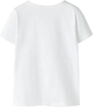 NAME IT MINI T-shirt wit Meisjes Stretchkatoen Ronde hals Printopdruk - Foto 3