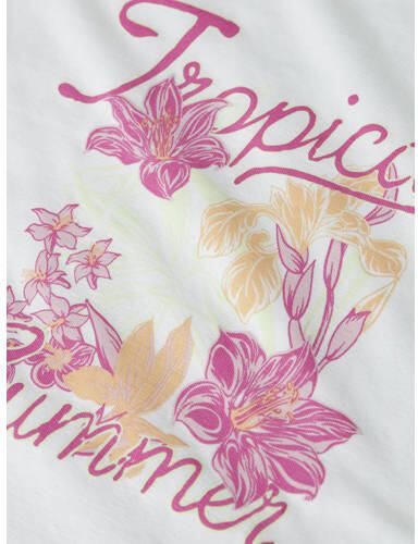 NAME IT MINI T-shirt wit Meisjes Stretchkatoen Ronde hals Printopdruk - Foto 2