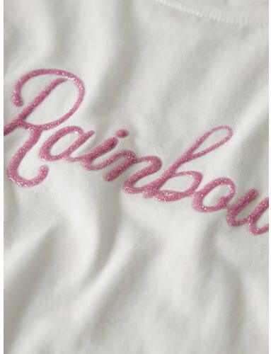 NAME IT MINI T-shirt wit Meisjes Stretchkatoen Ronde hals Tekst - Foto 2