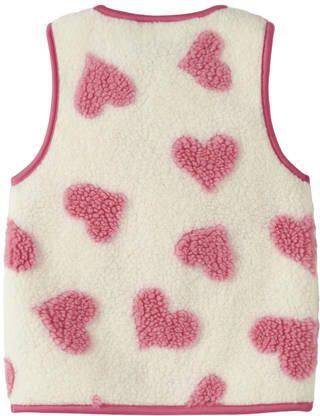 NAME IT MINI teddy jacquard gilet met hartjes roze Hartjes - Foto 2