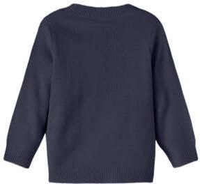 Name it MINI trui NMFVIBBI donkerblauw Sweater Meisjes Acryl Ronde hals 110
