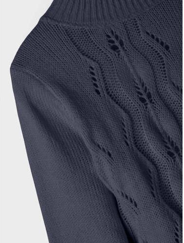 Name it MINI trui NMFVIBBI donkerblauw Sweater Meisjes Acryl Ronde hals 110 - Foto 2