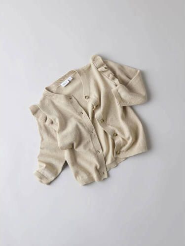 Name It Vest NMFABINNE LS KNIT CARD NOOS met schattige ruche op de schouders - Foto 5