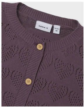 Name it MINI vest NMFPDESOLLE aubergine Paars Meisjes Katoen Ronde hals 104 - Foto 2