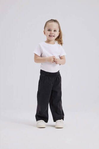 Name it MINI wide leg jeans NMFBELLA black denim Zwart Meisjes Jog denim 104 - Foto 3