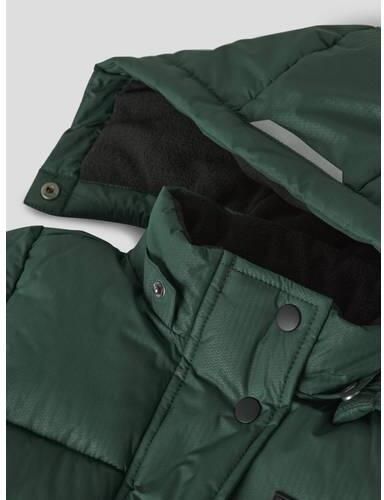 NAME IT MINI winterjas donkergroen Jongens Polyester Capuchon Effen - Foto 2