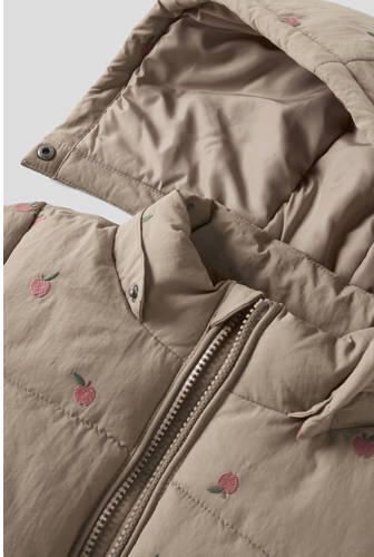 NAME IT MINI winterjas met print beige Meisjes Polyester Capuchon All over print - Foto 3