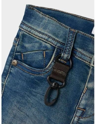 Name it MINI x-slim fit jeans NMMTHEO Blauw Jongens Stretchdenim Effen 104