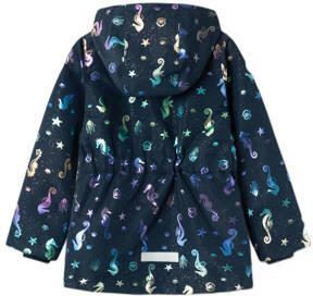 Name it MINI zomerjas NMFMAXI met all over print donkerblauw multicolor Meisjes Gerecycled polyester Capuchon 86 - Foto 1