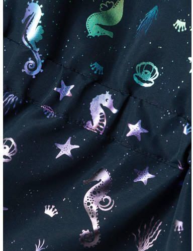 Name it MINI zomerjas NMFMAXI met all over print donkerblauw multicolor Meisjes Gerecycled polyester Capuchon 86 - Foto 3