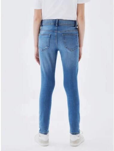 Name it skinny jeans NKFPOLLY medium blue denim Blauw Meisjes Stretchdenim 128 - Foto 2