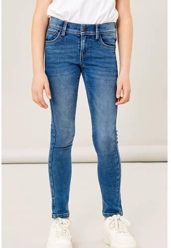 NAME IT skinny jeans NKFPOLLY medium blue denim Blauw Meisjes Stretchdenim - Foto 7