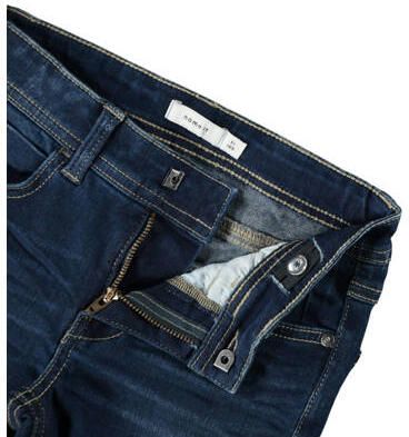 Name it skinny jeans NKMPETE dakr blue denim Blauw Jongens Stretchdenim 80