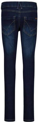 Name it skinny jeans NKMPETE met visgraat dark blue denim Blauw Jongens Stretchdenim 86 - Foto 1