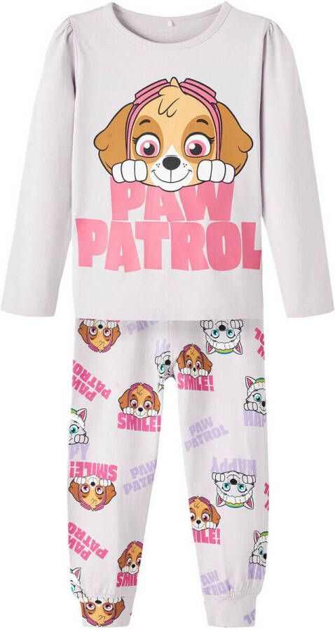 Name it MINI Paw Patrol pyjama NMFJUM lila Paars Meisjes Stretchkatoen Ronde hals 122 128