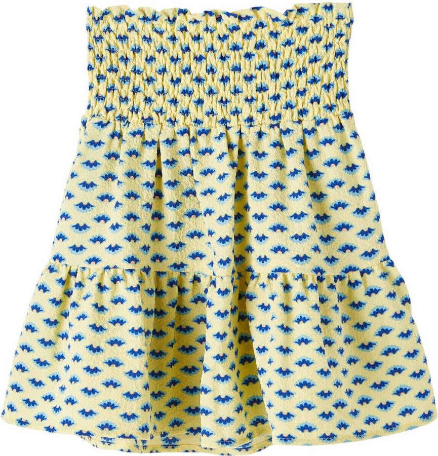 Name it KIDS rok NKFFANINNA met all over print geel Meisjes Polyester All over print 122