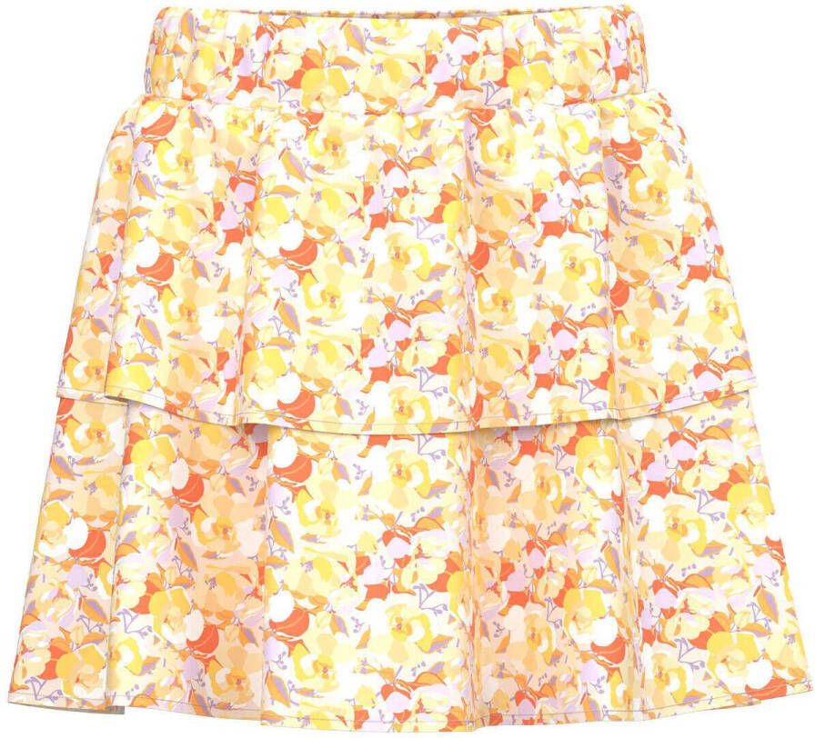 Name it KIDS rok NKFVINAYA van gerecycled polyester lichtgeel oranje Meisjes Gerecycled polyester (duurzaam) 152 - Foto 2