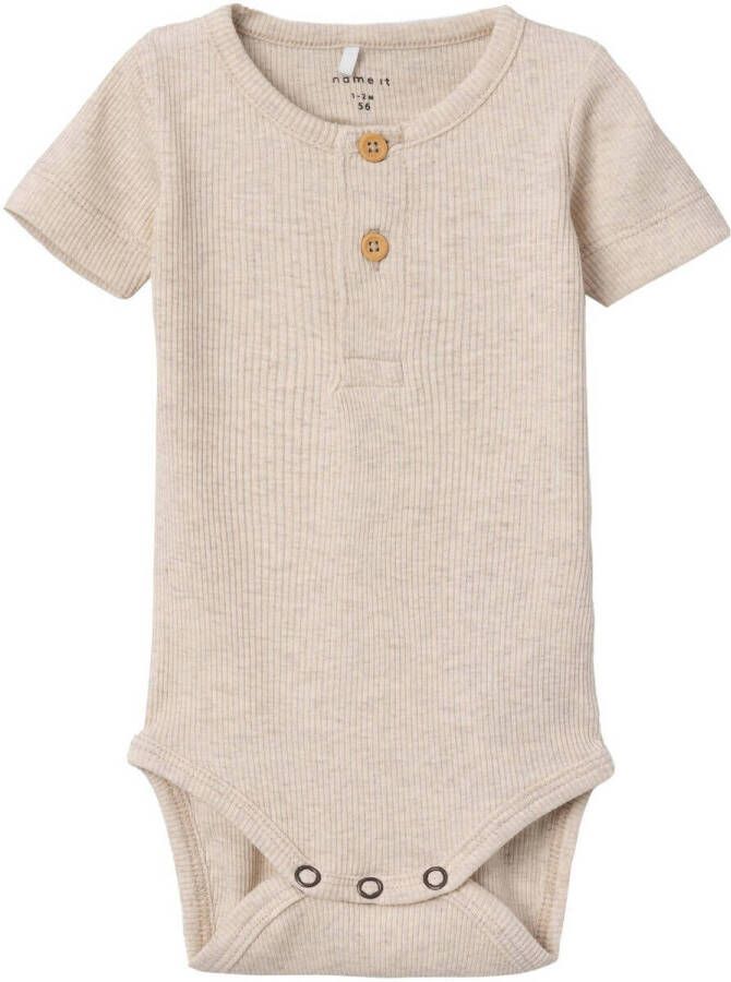 Name It Body met korte mouwen NBMKAB SS BODY NOOS Katoenmix korte mouw knoopdetails - Foto 4