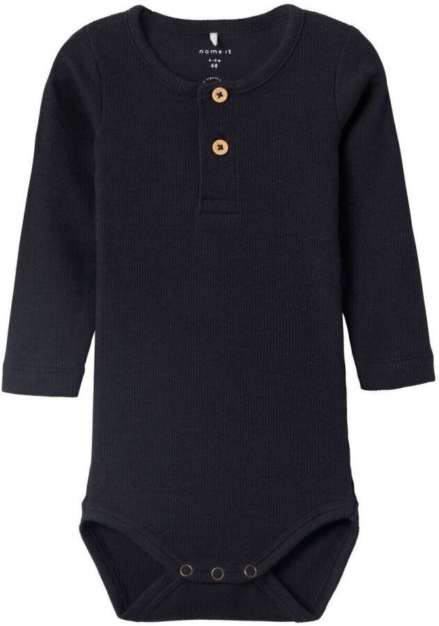 Name it BABY romper NBMKAB zwart Jongens Katoen Ronde hals Effen 50 - Foto 5