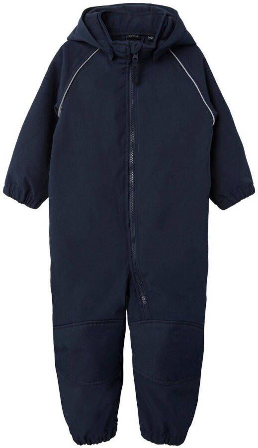 Name it MINI unisex softshell buitenspeelpak NMNALFA donkerblauw Jas Jongens Polyester Capuchon 104 - Foto 8