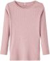 Name it MINI ribgebreide longsleeve NMFKAB mauve Roze Meisjes Stretchkatoen Ronde hals 110 - Thumbnail 2