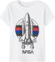 Name it KIDS T-shirt NKMNOBERT NASA met printopdruk wit Jongens Stretchkatoen Ronde hals 122 128 - Thumbnail 2