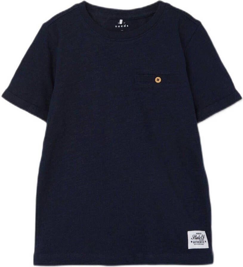 Name it KIDS T-shirt NKMVINCENT blauw Jongens Katoen Ronde hals Effen 122 128 - Foto 3