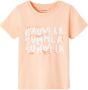 Name it MINI T-shirt NMMFREDERIK met printopdruk zalmroze Jongens Stretchkatoen (duurzaam) Ronde hals 104 - Thumbnail 1