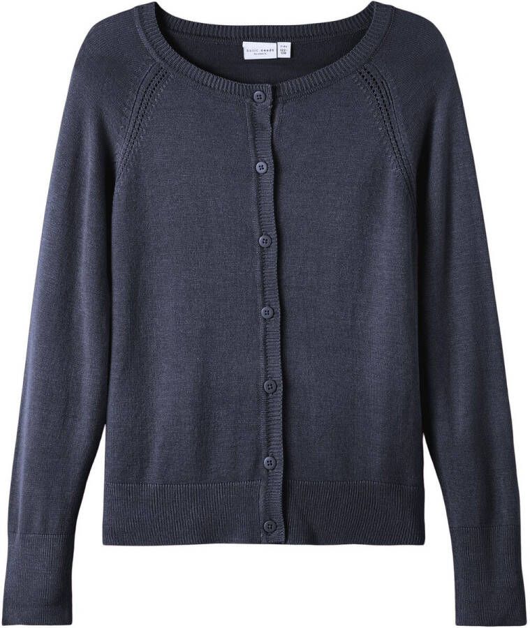 Name it KIDS vest NKFVIONI donkerblauw Meisjes Viscose (duurzaam materiaal) Ronde hals 134 140