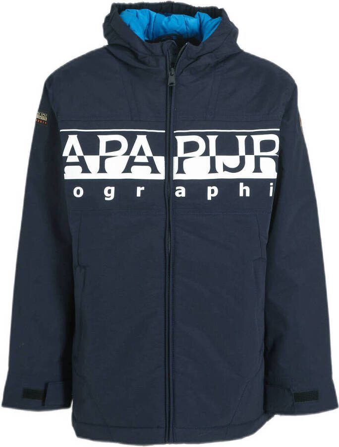 Napapijri winterjas met logo marine