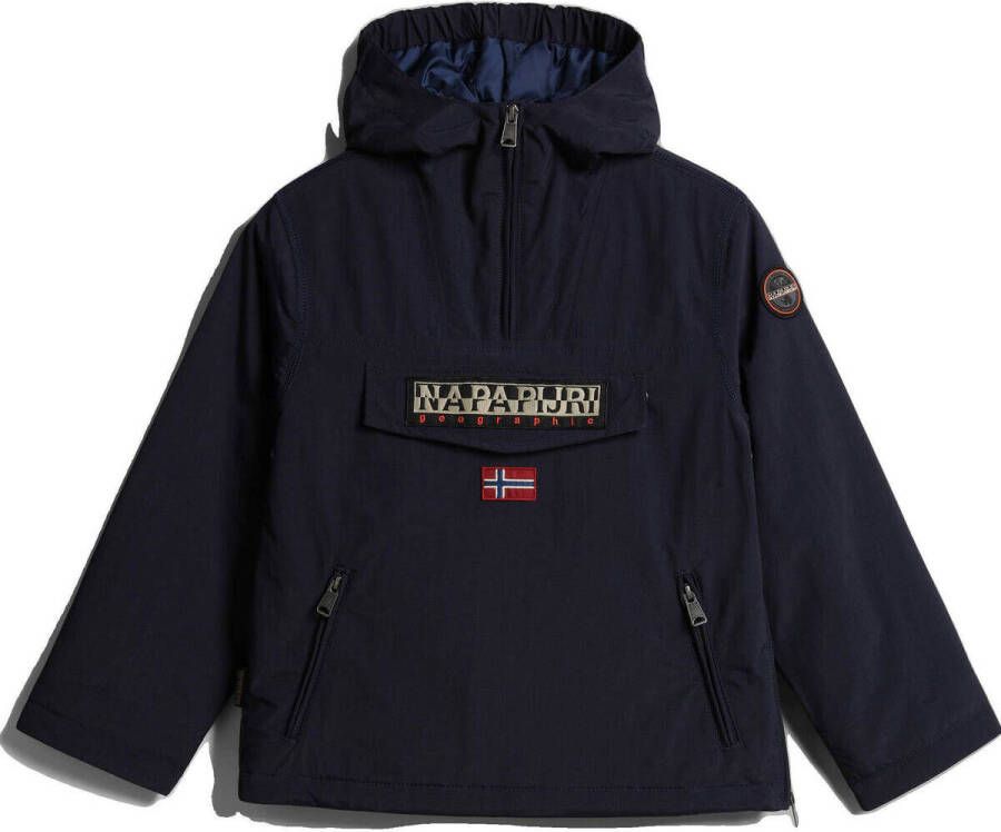 Napapijri gewatteerde winterjas Rainforest marine Blauw Polyamide Capuchon 140