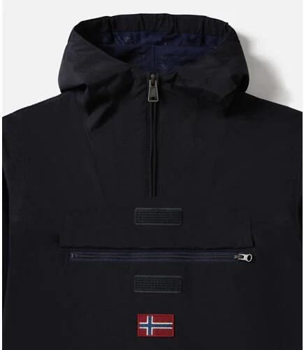 Napapijri anorak zomerjas Rainforest donkerblauw Jongens Polyamide Capuchon 176