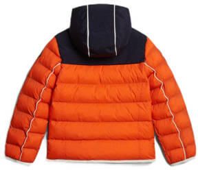 Napapijri gewatteerde winterjas K A-VOSTOK oranje donkerblauw Jongens Polyamide Capuchon 152