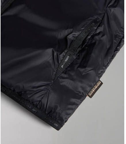 Napapijri gewatteerde winterjas K AERONS REV 1 met logo zwart Jongens Polyamide Capuchon 176