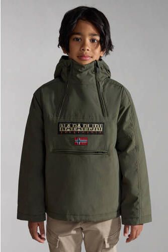 Napapijri gewatteerde winterjas K NORTHFARER W met logo donkergroen Jongens Polyamide Capuchon 140 - Foto 3