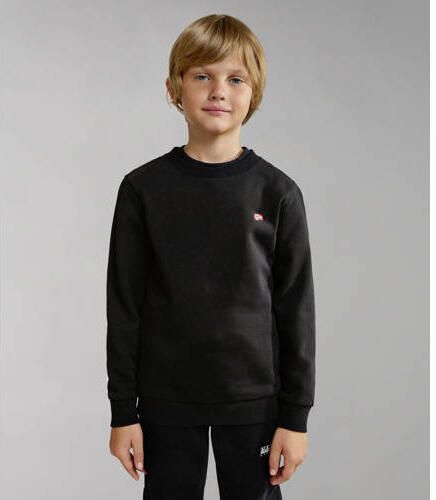 Napapijri sweater zwart Jongens Katoen (biologisch) Ronde hals 176 - Foto 5
