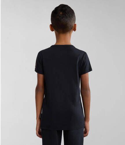Napapijri T-shirt met logo zwart Jongens Katoen Ronde hals Logo 176 - Foto 2