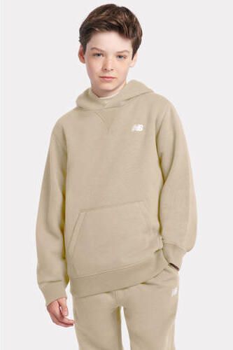 New Balance hoodie zand Sweater Beige Katoen Capuchon maat 140-146
